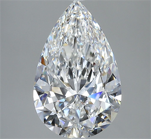 Picture of Natural Diamond 3.55 Carats, Pear with  Cut, F Color, VS1 Clarity and Certified by GIA