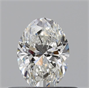 Natural Diamond 0.44 Carats, Oval with  Cut, G Color, VVS1 Clarity and Certified by GIA