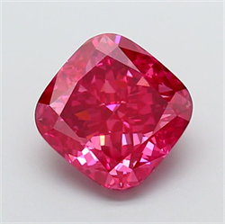 Picture of Lab Grown Diamond 4.30 Carats, CUSHION MODIFIED with  Cut, Fancy Vivid Pink Color, VS1 Clarity and Certified by IGI