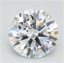 Lab Grown Diamond 1.02 Carats, Round with Ideal Cut, D Color, IF Clarity and Certified by IGI