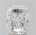 Natural Diamond 2.01 Carats, Radiant with  Cut, D Color, SI2 Clarity and Certified by GIA