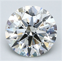 Natural Diamond 2.58 Carats, Round with Excellent Cut, G Color, VS2 Clarity and Certified by GIA