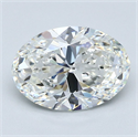 Natural Diamond 1.70 Carats, Princess with  Cut, K Color, VS1 Clarity and Certified by GIA