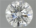 Natural Diamond 0.70 Carats, Round with Excellent Cut, I Color, IF Clarity and Certified by GIA