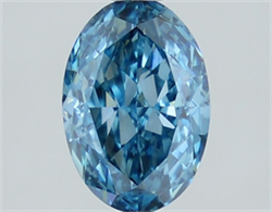 Picture of Lab Grown Diamond 1.38 Carats, Oval with  Cut, Fancy Vivid Blue Color, VS1 Clarity and Certified by IGI