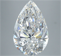 Natural Diamond 5.01 Carats, Pear with  Cut, E Color, VS2 Clarity and Certified by GIA