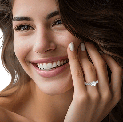 1.36 carat Lab diamonds F VVS2 Ideal Cut sides, engagement ring setting for 1.50 carat up
