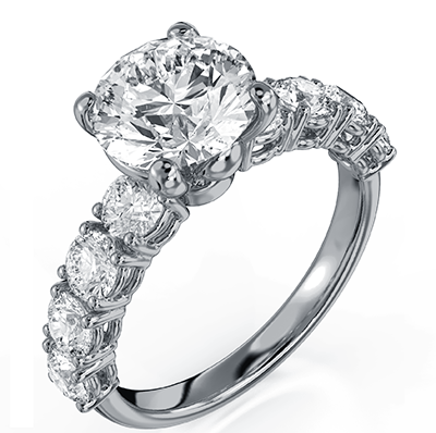 1.36 carat Lab diamonds F VVS2 Ideal Cut sides, engagement ring setting for 1.50 carat up