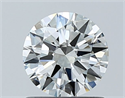 Natural Diamond 0.80 Carats, Round with Excellent Cut, H Color, VVS1 Clarity and Certified by GIA