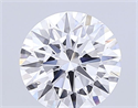 Lab Grown Diamond 3.19 Carats, Round with Ideal Cut, D Color, VVS1 Clarity and Certified by IGI