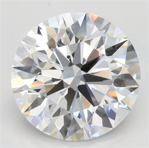 Picture of Lab Grown Diamond 3.41 Carats, Round with Ideal Cut, D Color, VVS1 Clarity and Certified by IGI