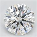 Lab Grown Diamond 2.65 Carats, Round with Excellent Cut, D Color, VVS2 Clarity and Certified by GIA