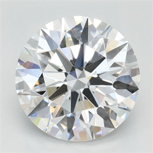 Picture of Lab Grown Diamond 2.12 Carats, Round with Ideal Cut, D Color, IF Clarity and Certified by IGI