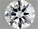 Natural Diamond 0.90 Carats, Round with Excellent Cut, F Color, VS2 Clarity and Certified by GIA