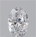 Natural Diamond 0.70 Carats, Oval with  Cut, D Color, VS2 Clarity and Certified by GIA