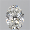 Natural Diamond 0.71 Carats, Oval with  Cut, H Color, VS2 Clarity and Certified by GIA