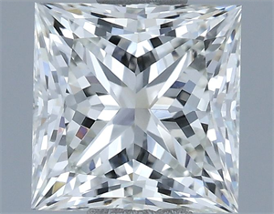 Picture of Natural Diamond 1.01 Carats, Princess with  Cut, H Color, VVS2 Clarity and Certified by IGI