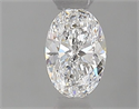 Natural Diamond 0.40 Carats, Oval with  Cut, D Color, VVS2 Clarity and Certified by GIA