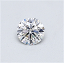 Natural Diamond 0.40 Carats, Round with Excellent Cut, E Color, SI1 Clarity and Certified by GIA