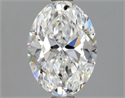 Natural Diamond 1.30 Carats, Oval with  Cut, D Color, VVS2 Clarity and Certified by GIA