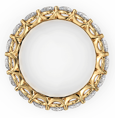 Low Dome 3 carat Lab Diamonds, E VVS2 certified Eternity ring