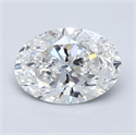Natural Diamond 1.02 Carats, Oval with  Cut, F Color, VS2 Clarity and Certified by GIA