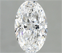 Natural Diamond 0.50 Carats, Oval with  Cut, E Color, VS2 Clarity and Certified by GIA