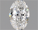 Natural Diamond 0.46 Carats, Oval with  Cut, E Color, VVS2 Clarity and Certified by GIA