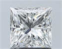 Natural Diamond 1.01 Carats, Princess with  Cut, F Color, SI2 Clarity and Certified by GIA