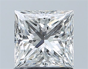 Picture of Natural Diamond 1.01 Carats, Princess with  Cut, F Color, SI2 Clarity and Certified by GIA