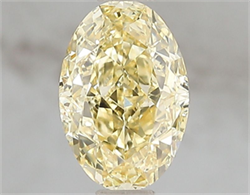 Picture of Lab Grown Diamond 1.54 Carats, Oval with  Cut, Fancy Vivid Yellow Color, VVS2 Clarity and Certified by IGI