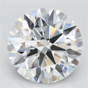 Picture of Lab Grown Diamond 3.05 Carats, Round with Excellent Cut, D Color, VVS1 Clarity and Certified by GIA
