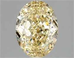 Picture of Lab Grown Diamond 2.10 Carats, Oval with  Cut, Fancy Intense Yellow Color, VS1 Clarity and Certified by IGI