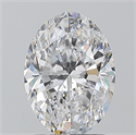 Natural Diamond 1.50 Carats, Oval with  Cut, D Color, SI2 Clarity and Certified by GIA