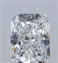 Natural Diamond 0.54 Carats, Radiant with  Cut, D Color, VVS2 Clarity and Certified by GIA