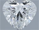 Natural Diamond 0.32 Carats, Heart with  Cut, F Color, VVS1 Clarity and Certified by GIA