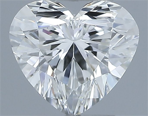 Picture of Natural Diamond 0.32 Carats, Heart with  Cut, F Color, VVS1 Clarity and Certified by GIA