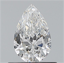 Natural Diamond 0.50 Carats, Pear with  Cut, E Color, VS2 Clarity and Certified by GIA