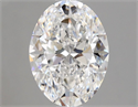 Natural Diamond 1.30 Carats, Oval with  Cut, E Color, VS2 Clarity and Certified by GIA
