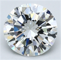 Natural Diamond 3.04 Carats, Round with Very Good Cut, J Color, IF Clarity and Certified by GIA
