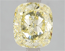 Picture of Lab Grown Diamond 2.57 Carats, Cushion with  Cut, Fancy Intense Yellow Color, VS2 Clarity and Certified by IGI