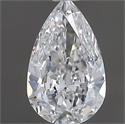 Natural Diamond 0.50 Carats, Pear with  Cut, E Color, SI2 Clarity and Certified by GIA