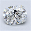 Diamante Natural 3.02 quilates, Del cojín , Color G, claridad SI2 y certificado GIA