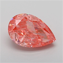 Picture of Lab Grown Diamond 2.09 Carats, Pear with  Cut, Fancy Vivid Pink Color, VVS2 Clarity and Certified by IGI