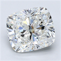 Natural Diamond 4.01 Carats, Cushion with  Cut, F Color, VS2 Clarity and Certified by GIA