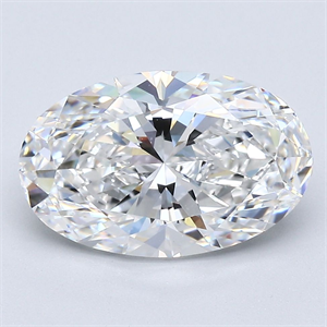 Picture of Natural Diamond 3.01 Carats, Oval with  Cut, E Color, VS2 Clarity and Certified by GIA