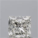 Natural Diamond 0.71 Carats, Princess with  Cut, G Color, VS1 Clarity and Certified by IGI
