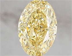 Picture of Lab Grown Diamond 1.52 Carats, Oval with  Cut, Fancy Vivid Yellow Color, VVS2 Clarity and Certified by IGI