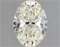 Natural Diamond 1.70 Carats, Oval with  Cut, K Color, SI2 Clarity and Certified by GIA