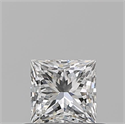 Natural Diamond 0.55 Carats, Princess with  Cut, F Color, VS2 Clarity and Certified by GIA